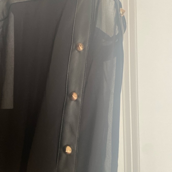 NWT Grunge Potters Pot Whimsigoth  Grunge Sheer Studded Maxi Dress M - Picture 6 of 11